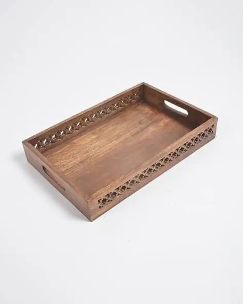 Trays wooden natural handicrafts