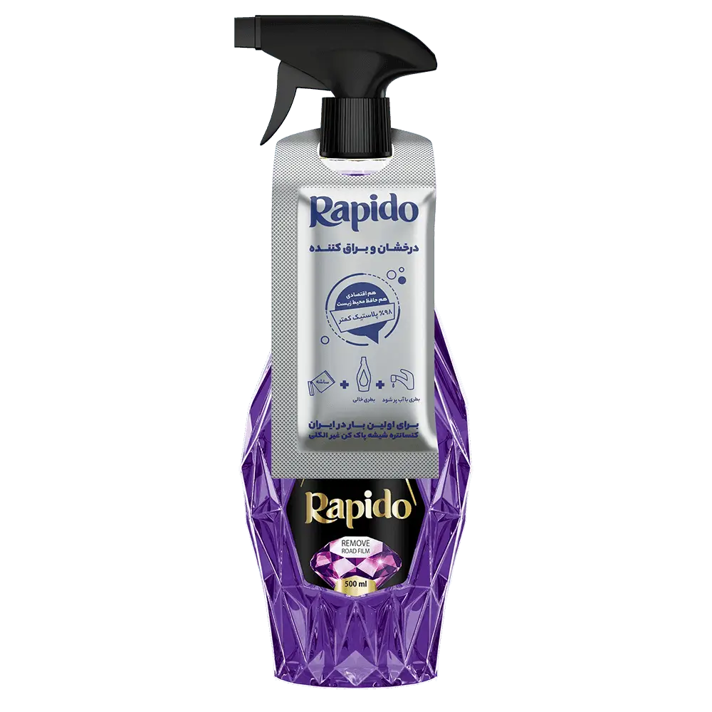 RAPIDO glass cleaner with concentrate sachet