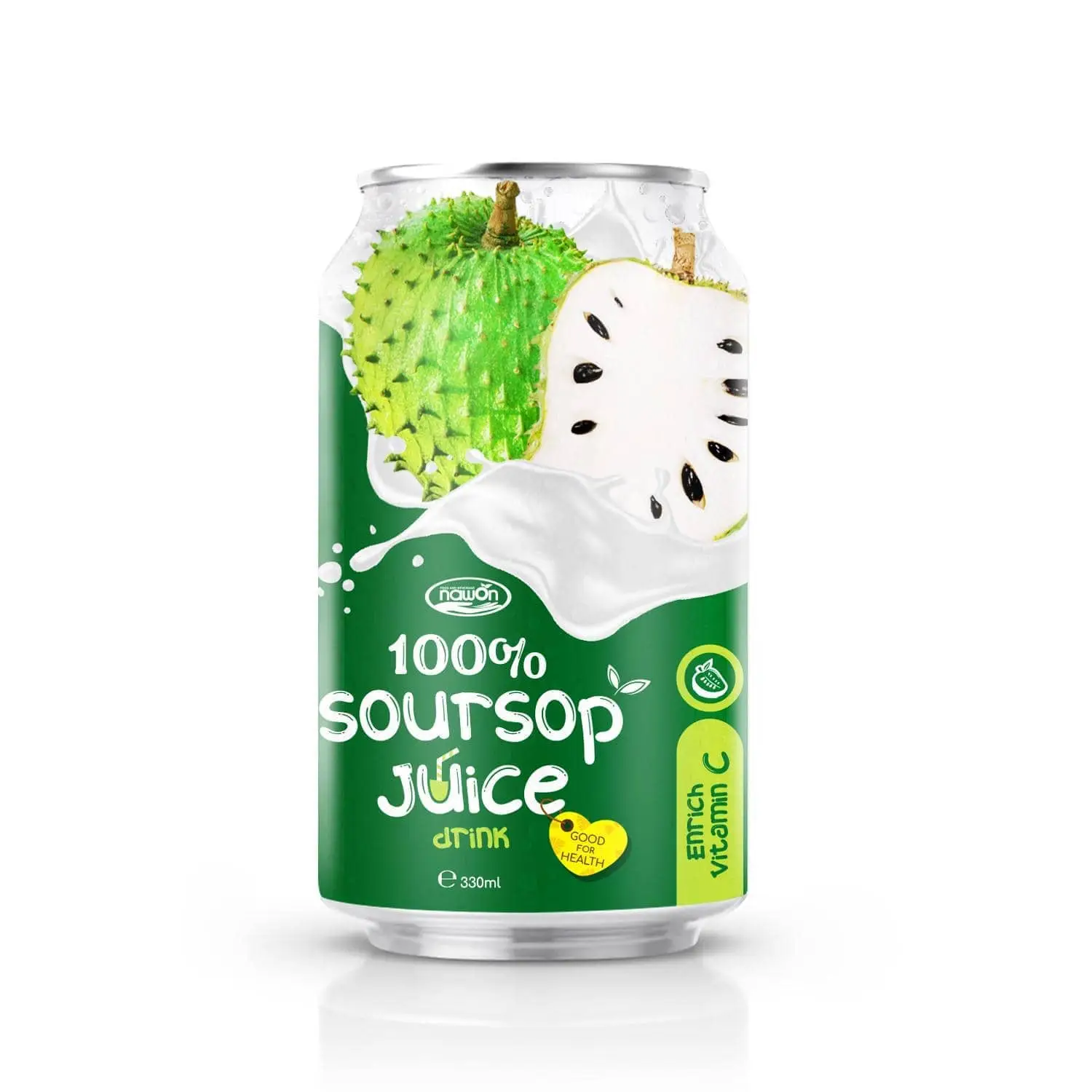 100% Soursop Juice Drink 330ml Aluminum Can Premium Quality Soft Drink by Nawon Beverage Wholesale Supplier