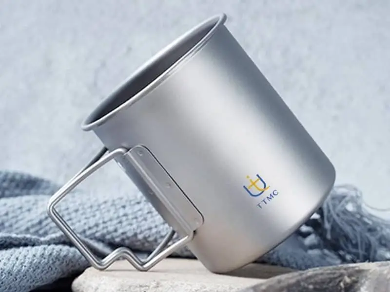 Pure titanium foldable mug