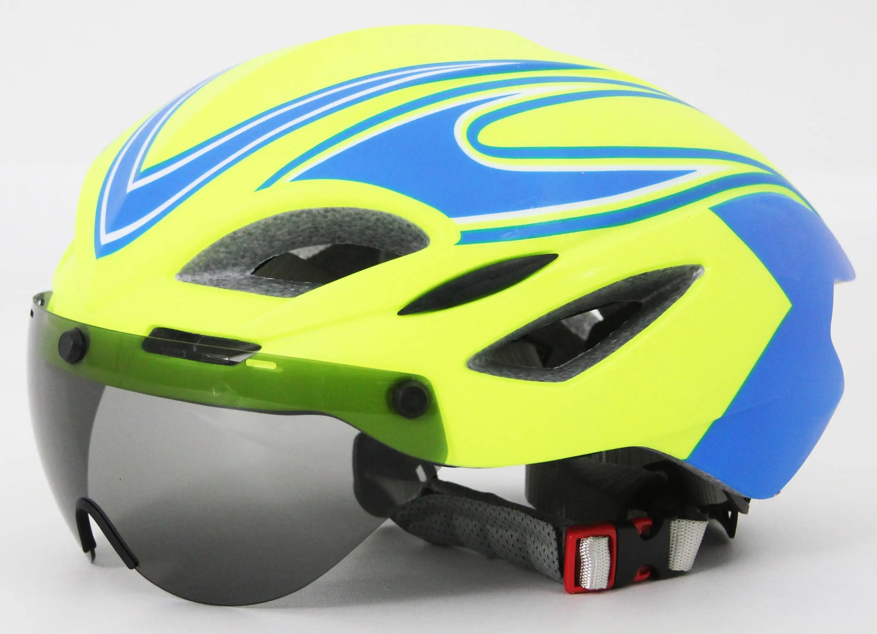 Road Bike / Triathlon / Aero Bike Helmet with Detachable Magnetic Goggles