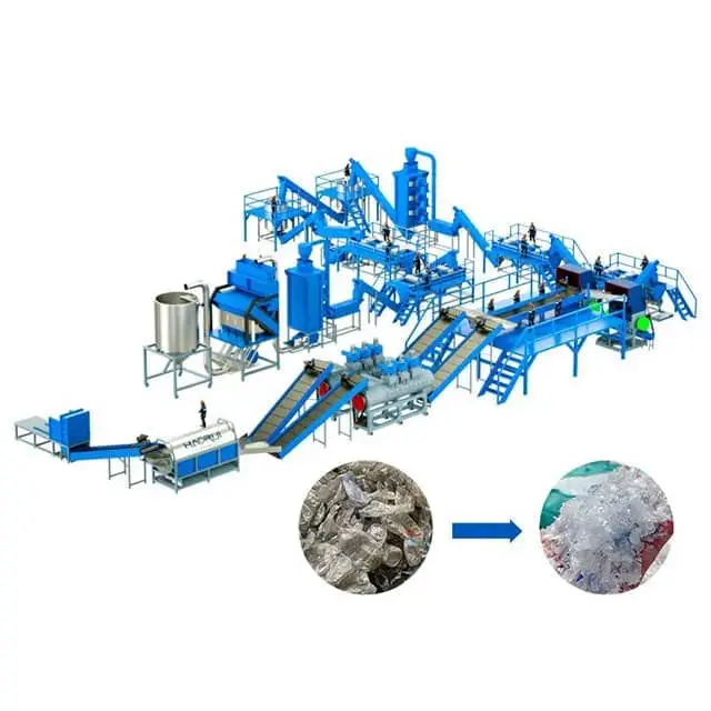Automatic 5000kg/h PET Sheet Bottle Cleaning System for Plastic Recycling Plant
