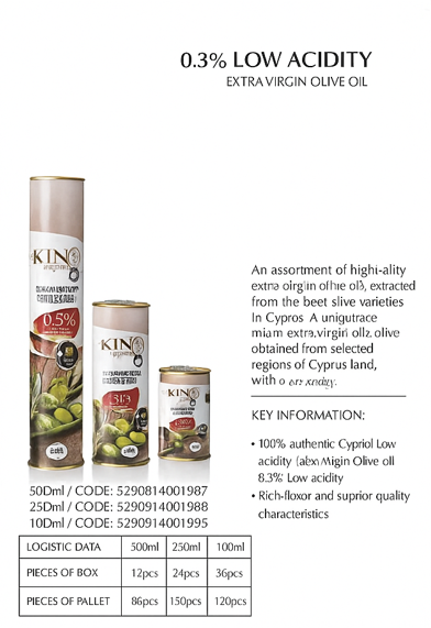 "0.3% Low Acidity" Extra Virgin Olive OIl