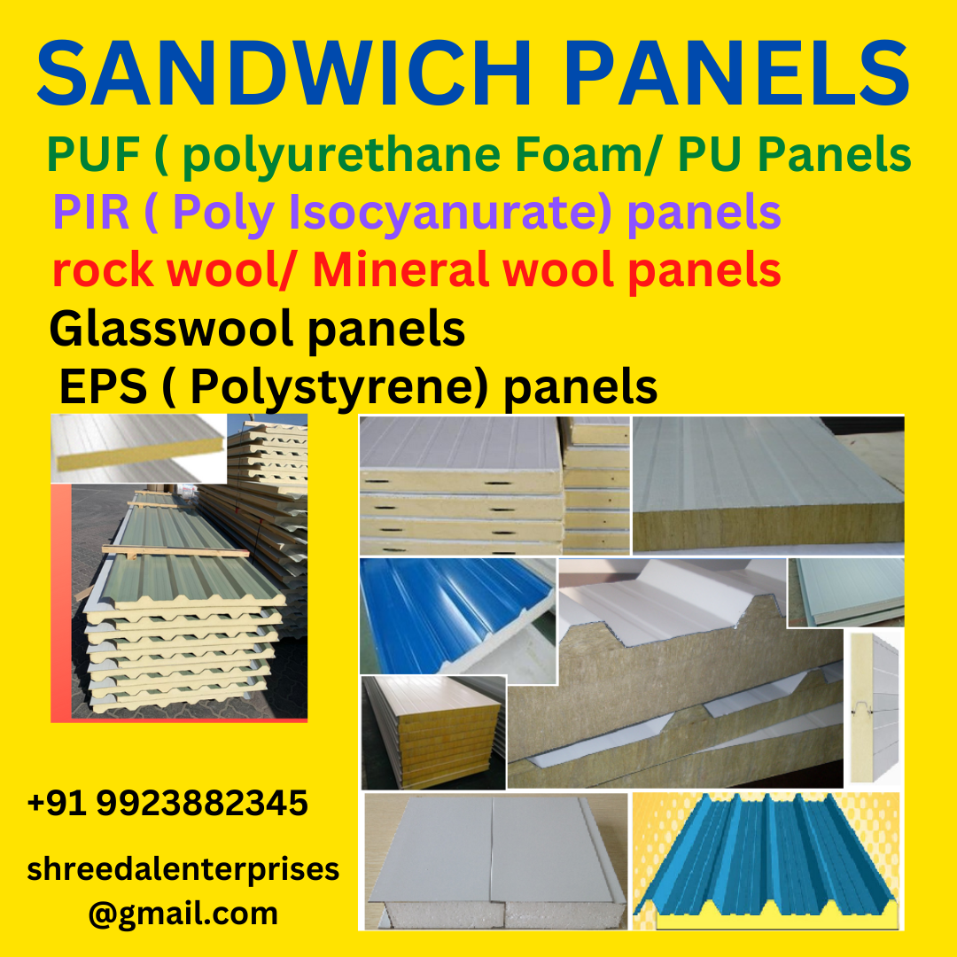 PUF panels for roof and wall applications