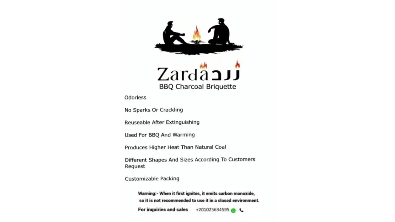 BBQ Charcoal Briquettes Specifications
