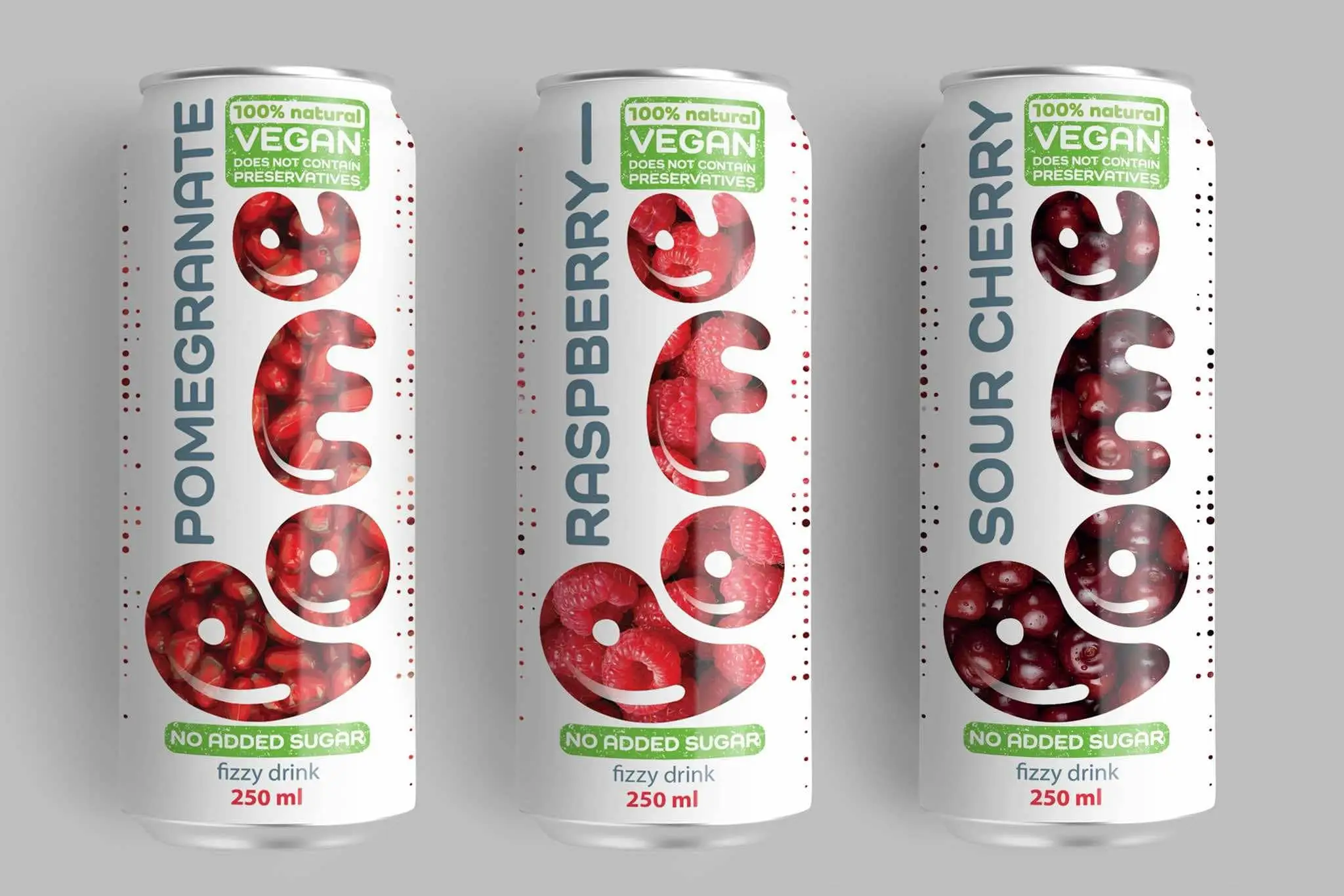 Fruit taste canned soft drinks