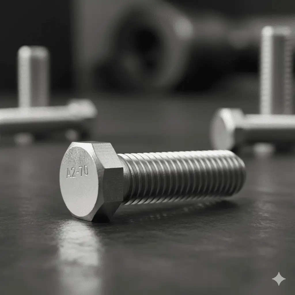 M8 hex bolt, 304 stainless steel