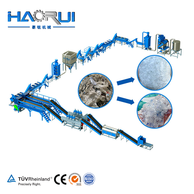 Competive Price 500-6000kg/h Fibre Grade PET Bottle Washing Line in Plant