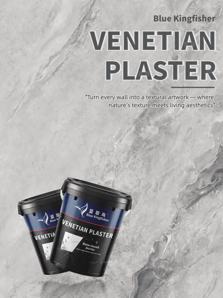 Chinese factory Blue Kingfisher produces  wall Venetian plaster
