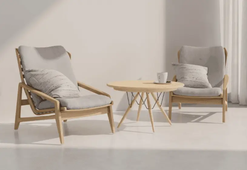 BMN LIVING – Kaori Collection – One Set Living Room Furniture 2 Chairs and 1 Coffee Table