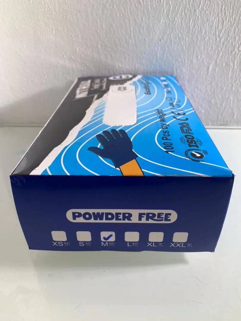 Nitrile examination gloves