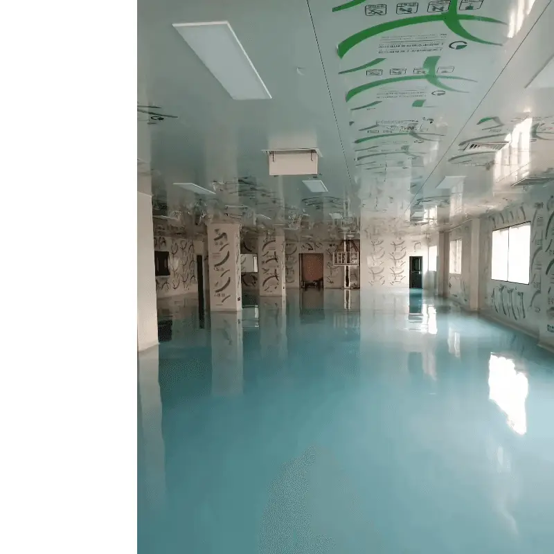 Blue Kingfisher epoxy colored sand self-leveling floor paint is easy to apply for civil decoration and can be customized