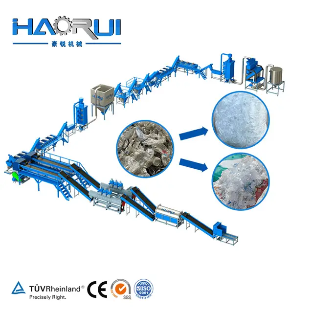 Hotsale High Efficiency 500-6000kg/h Fibre Grade PET Bottle Washing Line Price