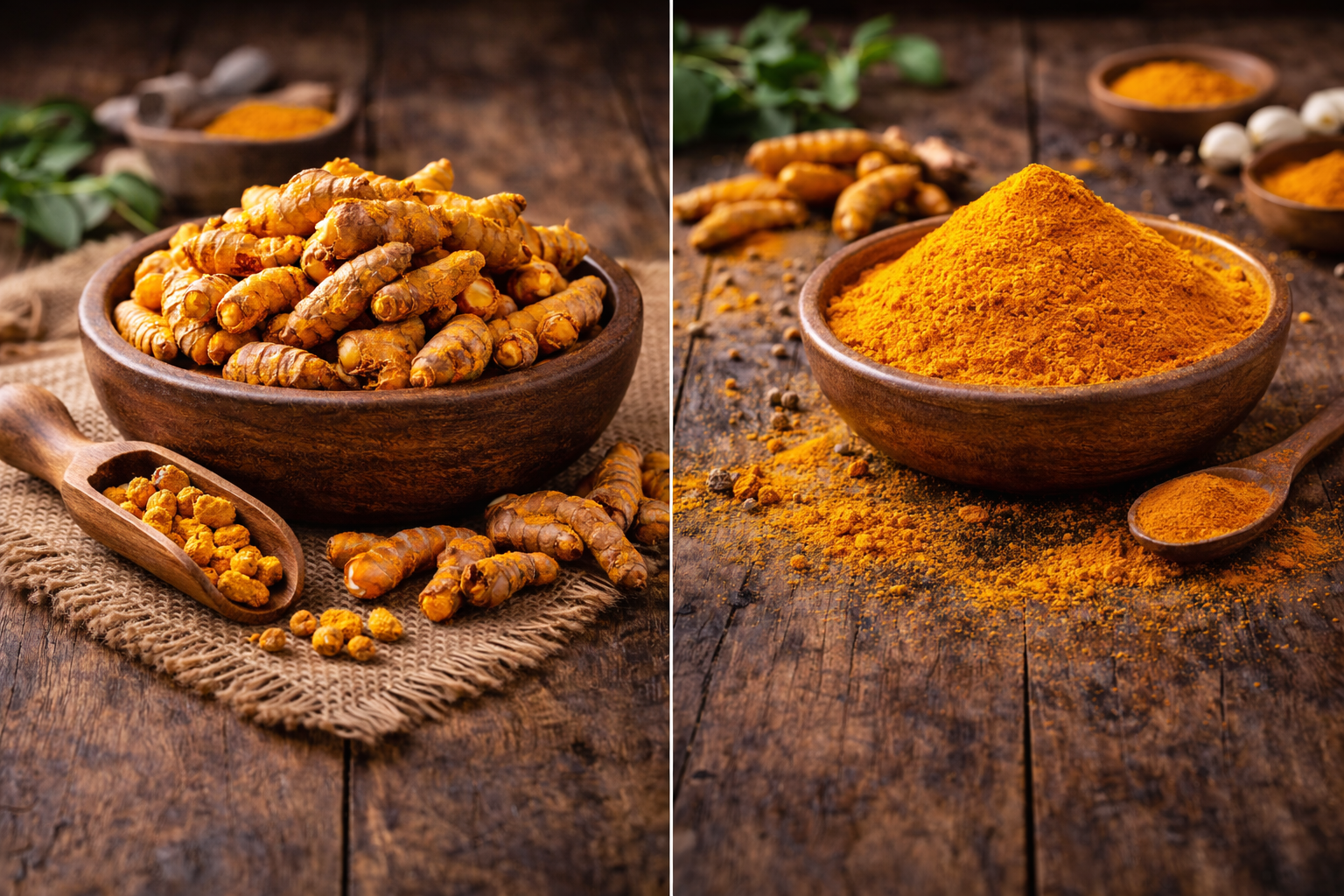 Turmeric - Raw / Powder / Fingers / Organic