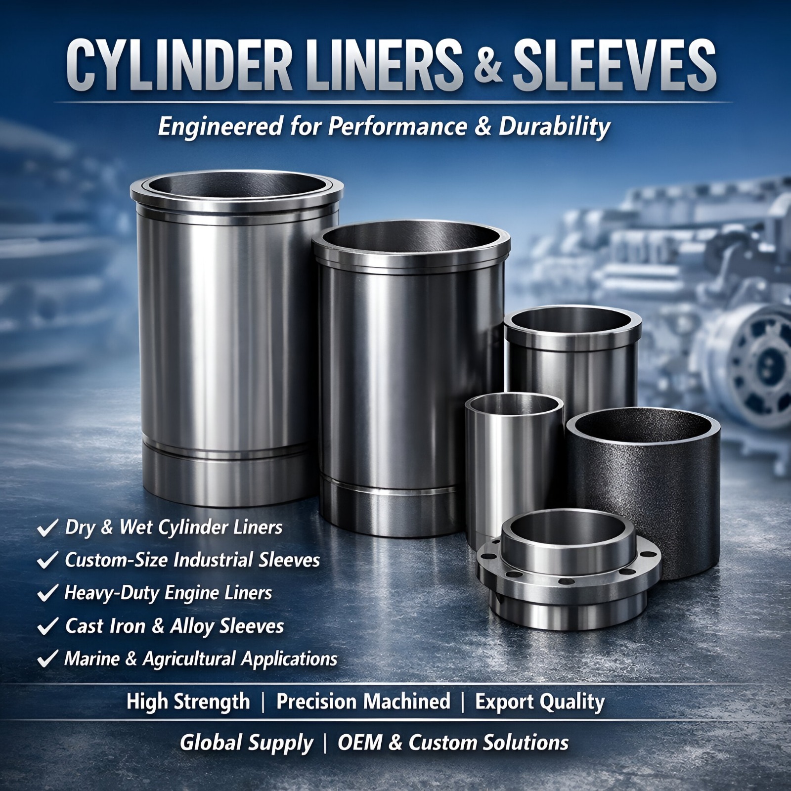 Cylinder sleeve and liners