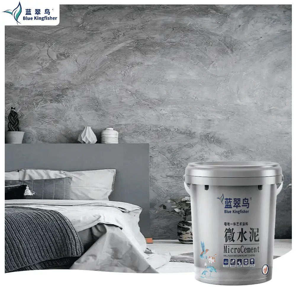 Blue Kingfisher micro cement paint beautiful decorative material for walls