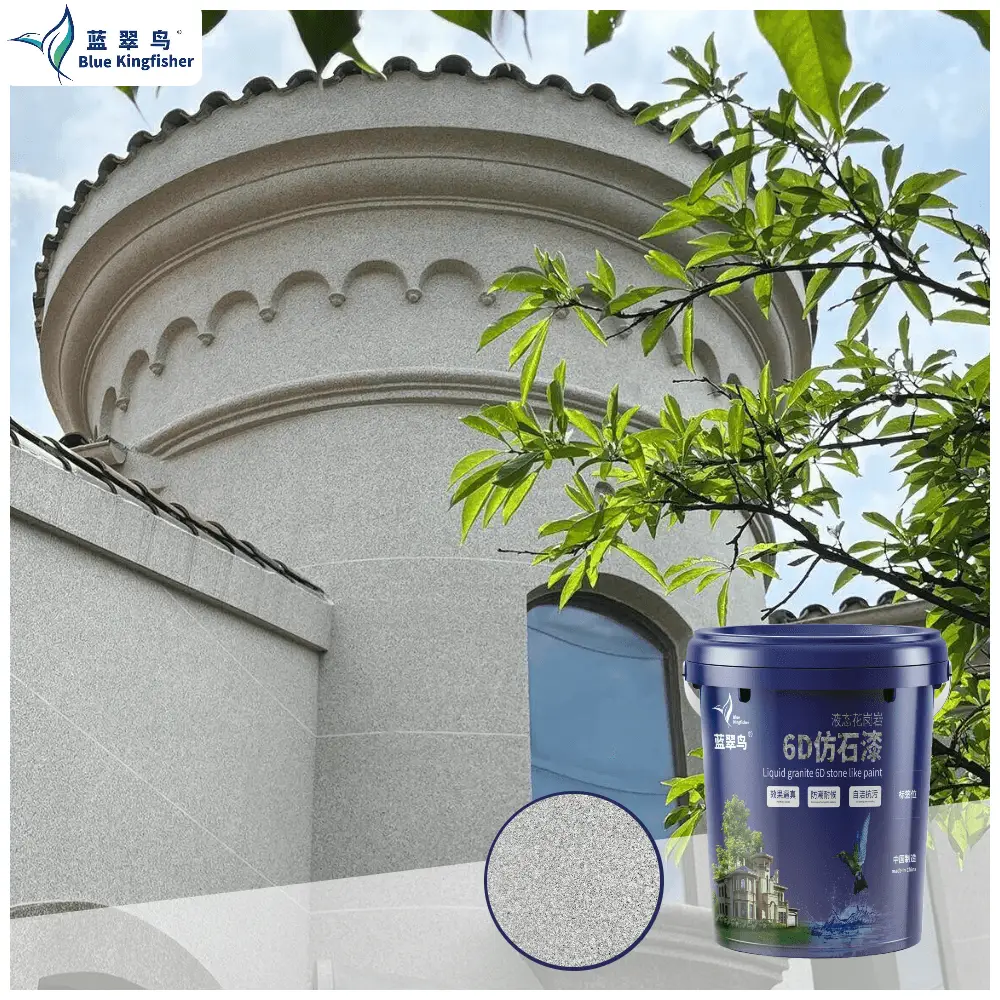Blue Kingfisher Liquid Granite Paint | For Harsh Environments, Super Weather-resistant Exterior Coating