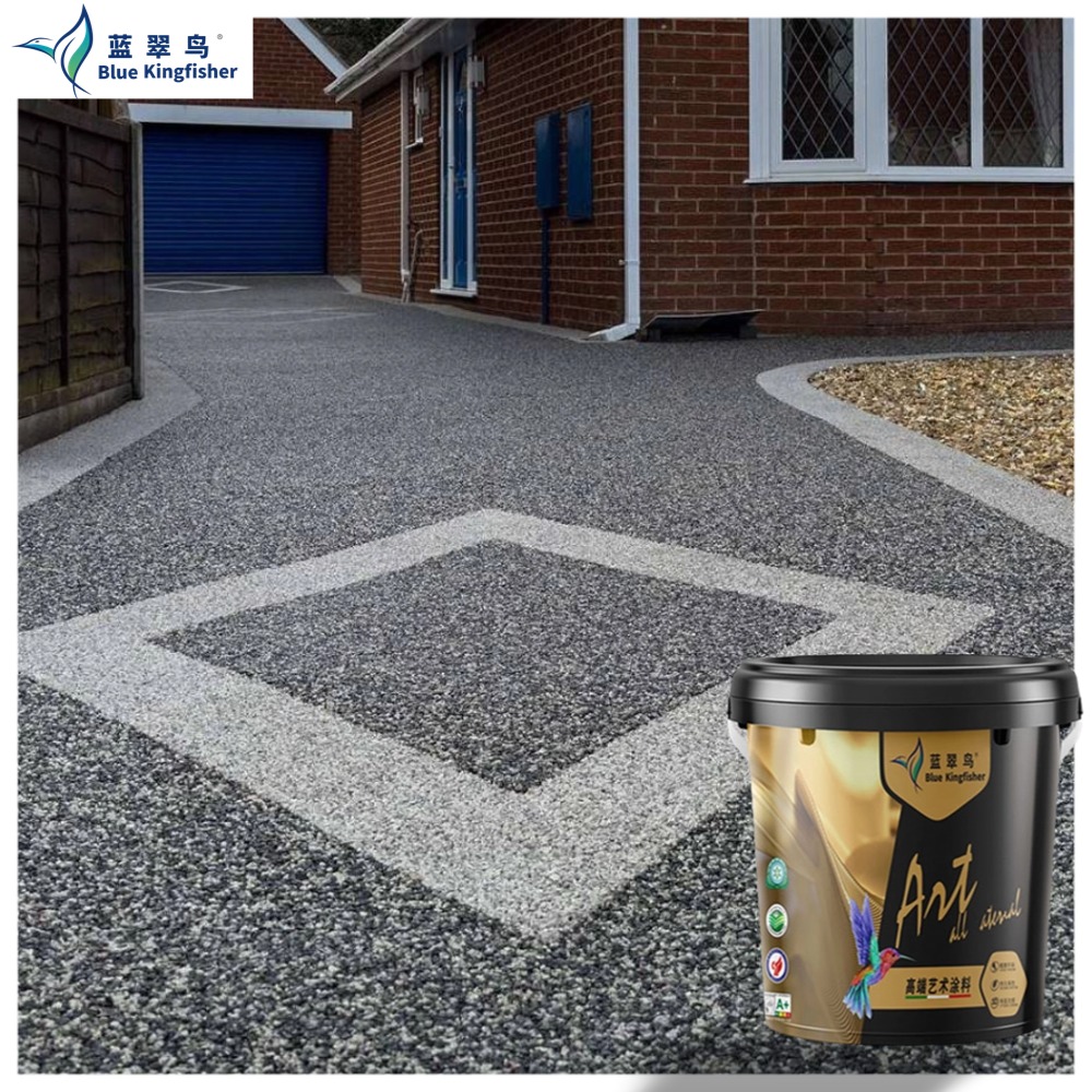 Blue Kingfisher Resin Washed Stone Durable Material for Garages, Floors, and Roads