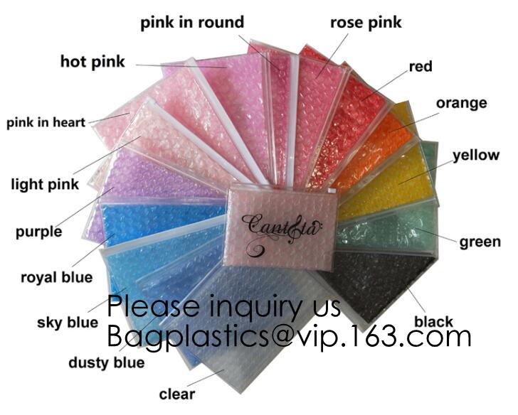 SLIDER ZIPPER BUBBLE POUCH, PADDED MAILER, ENVELOPES, PROTECTIVE, JEWELRY, BEAUTY SAFE STORAGE