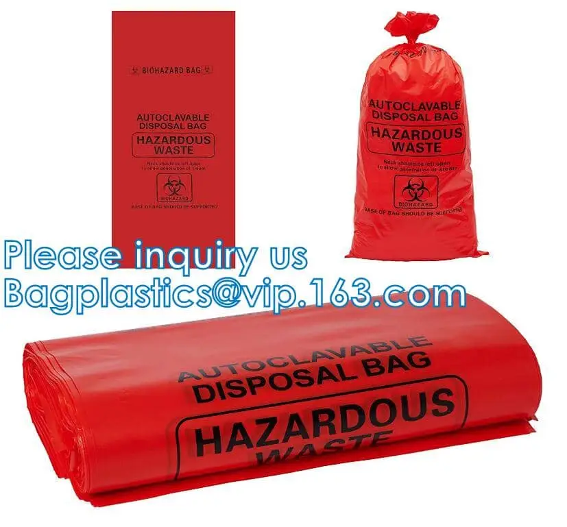 BIOHAZARD AUTOCLAVABLE,ASBESTOS, MEDICAL WASTE DISPOSAL SACKS, PATIENT BELONGING,SPECIMEN SAMPLING B