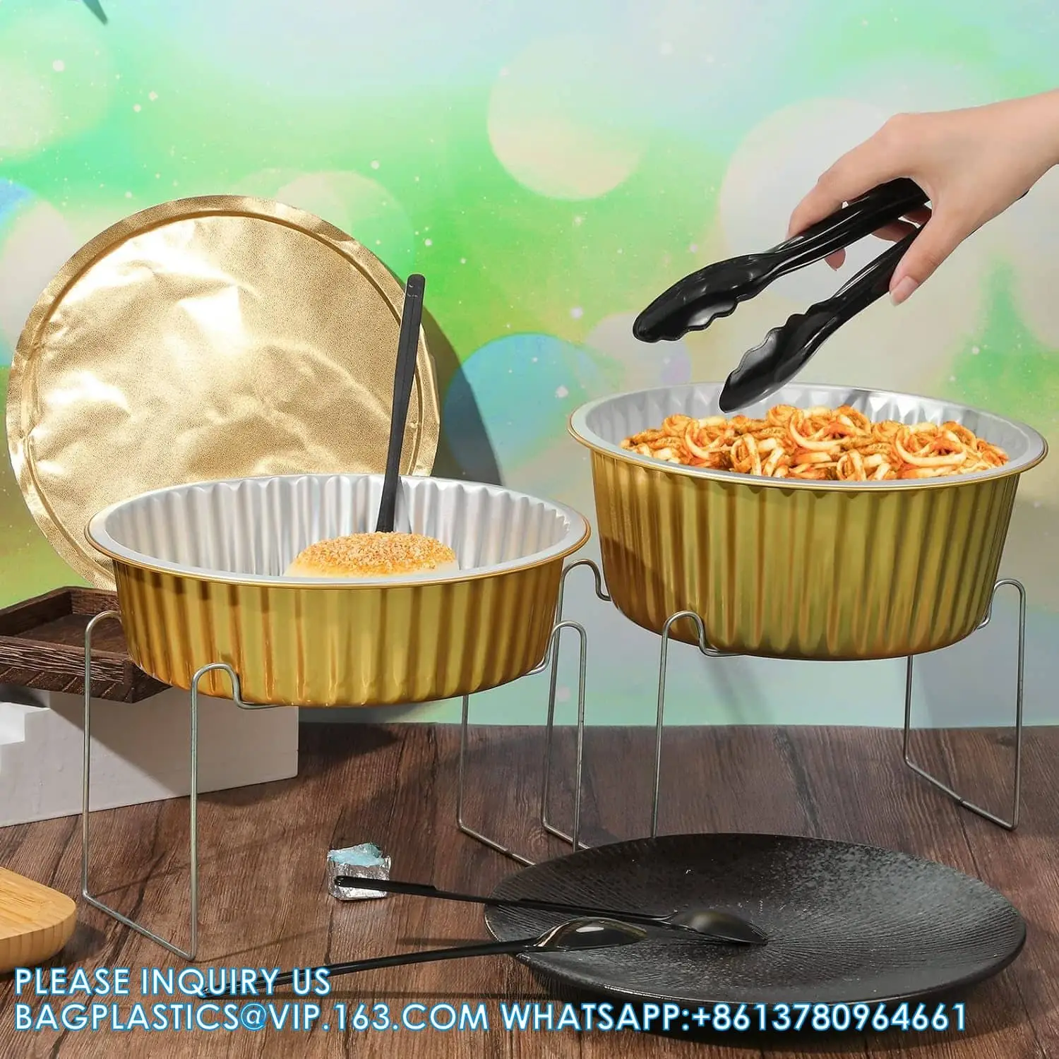 ALUMINIUM FOIL CONTAINER, FOIL ROLL WRAP, PARTYWARE, BAKEWARE, DINNERWARE, TABLEWARE, PARCHMENT PAPE