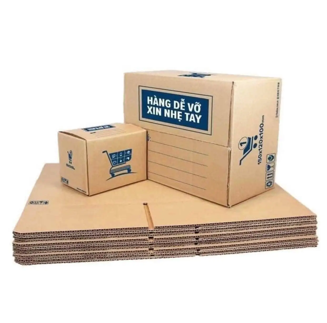 Paper Boxes Consumer Electronics Shopping Gold Foil Coating Supermarket Embossing Business Rectangle UV Corrugated Board