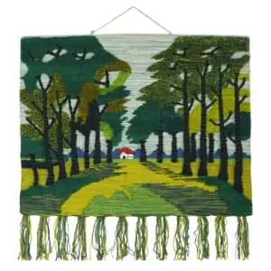 Green forest wall hanging tapestry