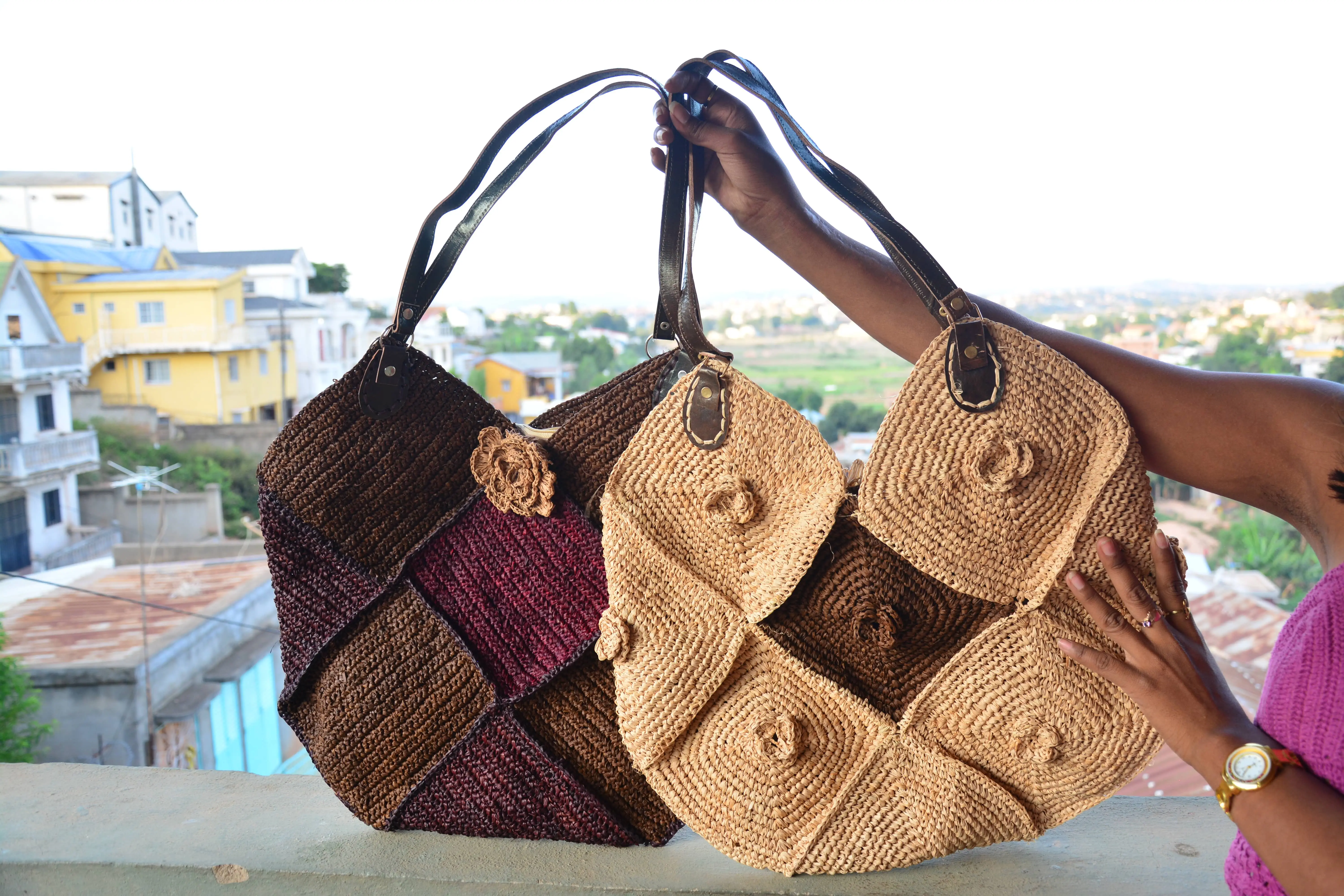 Raffia Pineapple Bag