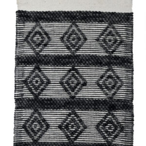 Contemporary Monochrome Diamond Weave Wall Tapestry For Living Room