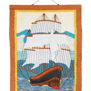 Handwoven Jute Sailboat Wall Hanging – Home Decor, Living Room, Dining Room