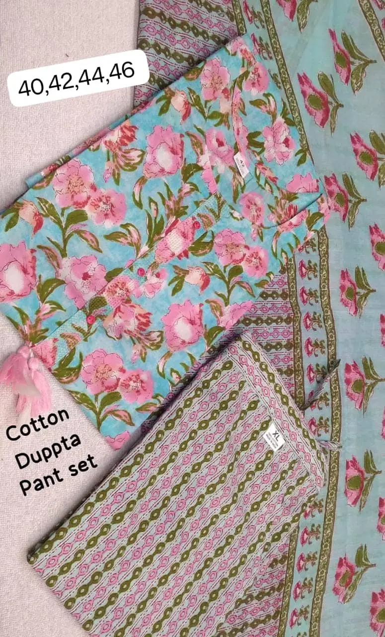 Cotton dupatta pent set