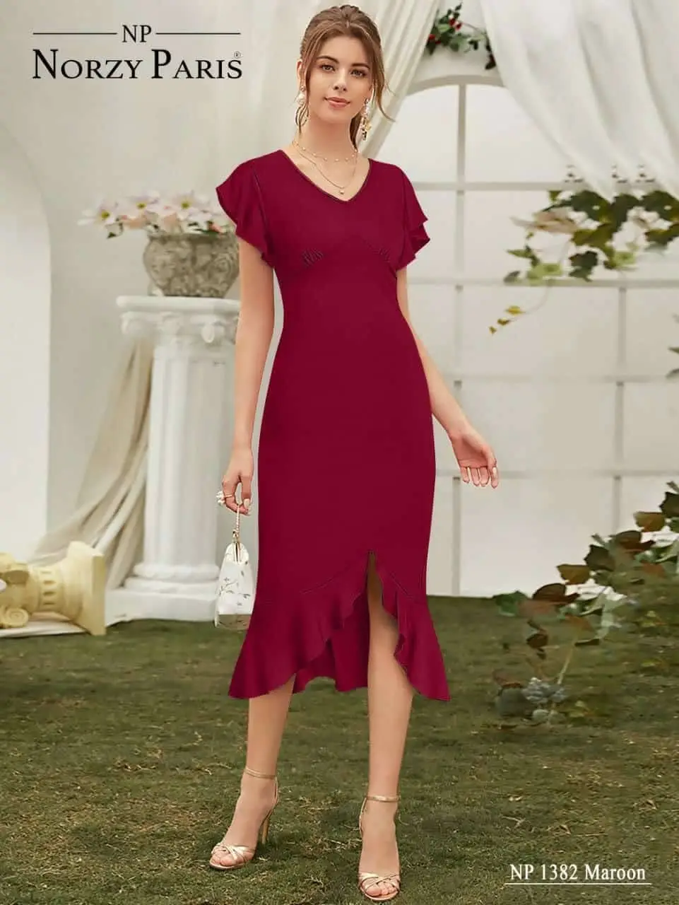 Maroon Short Dress