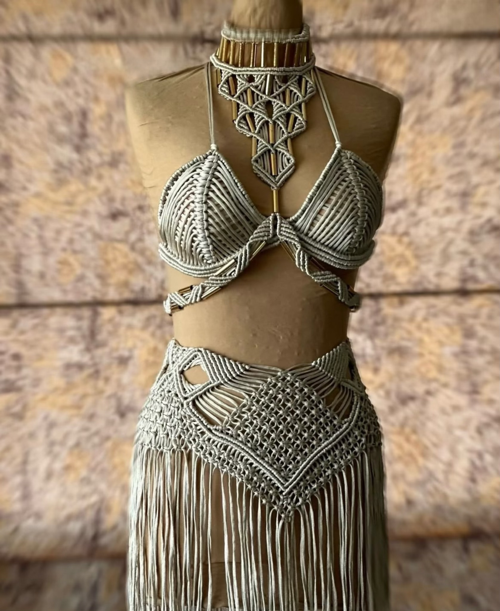 Macrame Dress - Silver Collection
