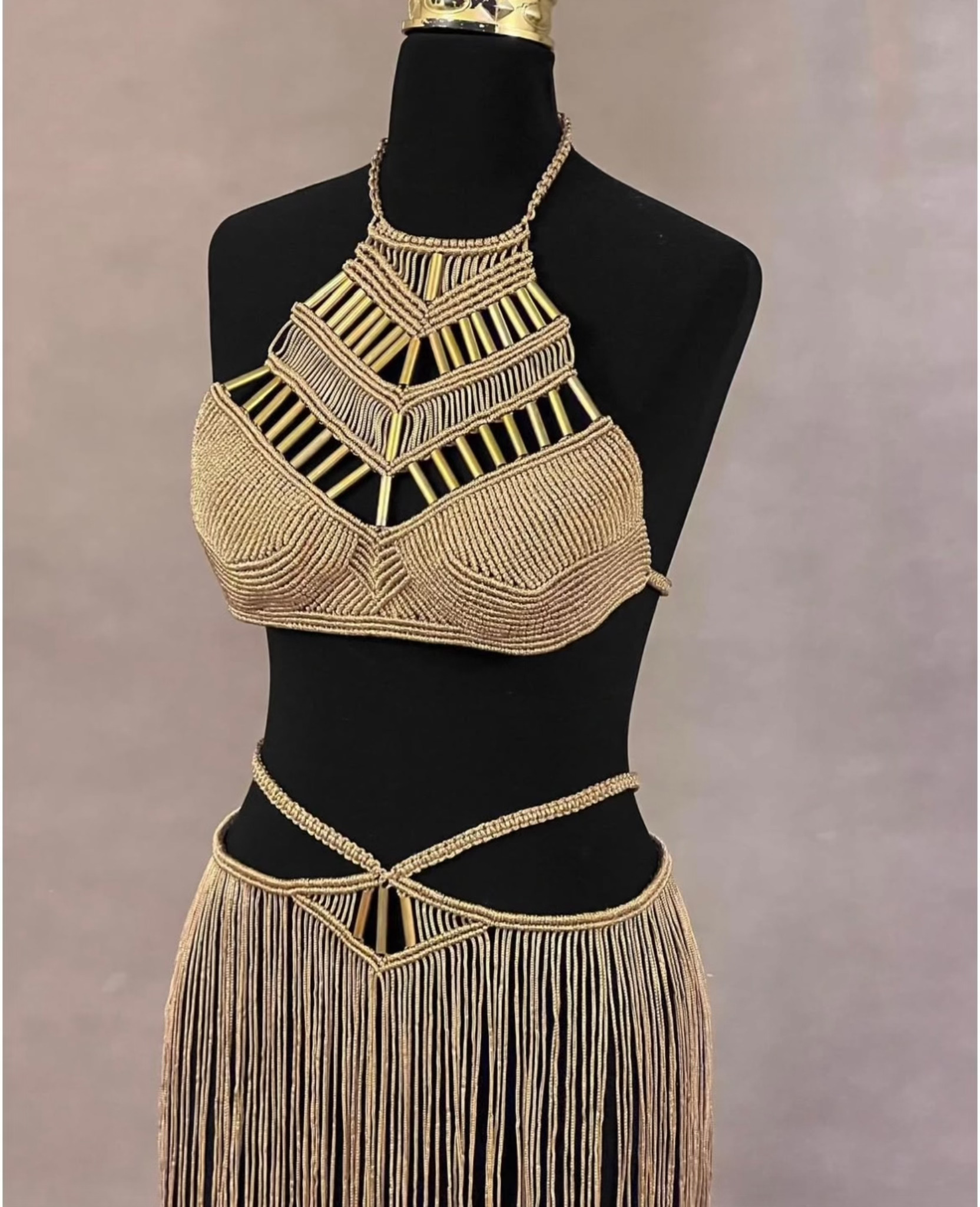 Macrame Dress - Gold Collection