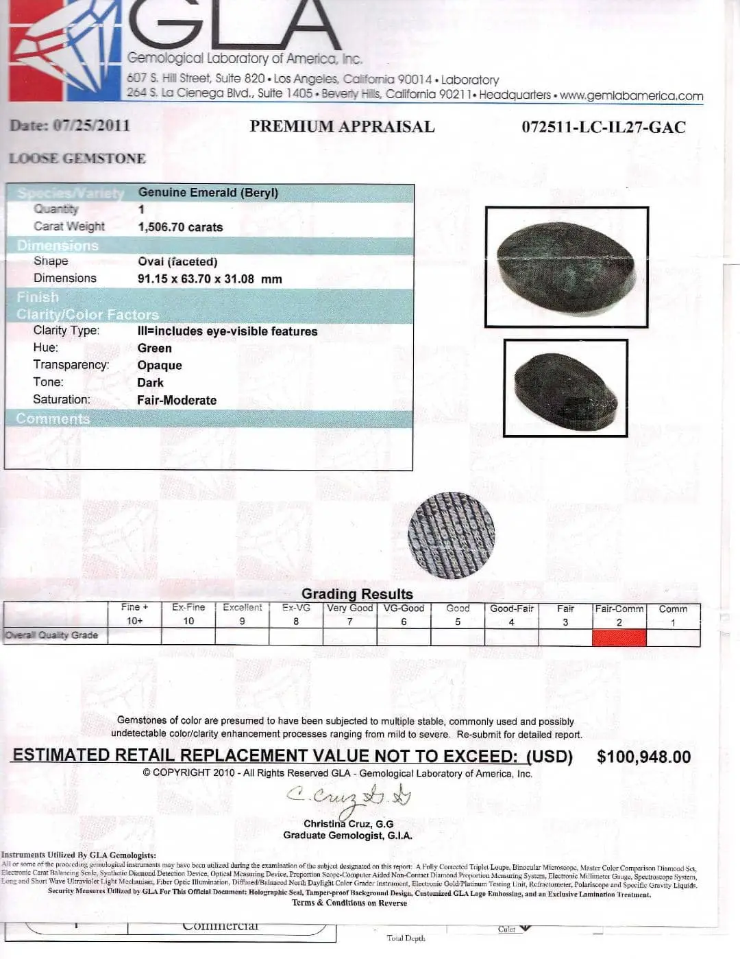 Large Uncut Emerald Gemstone