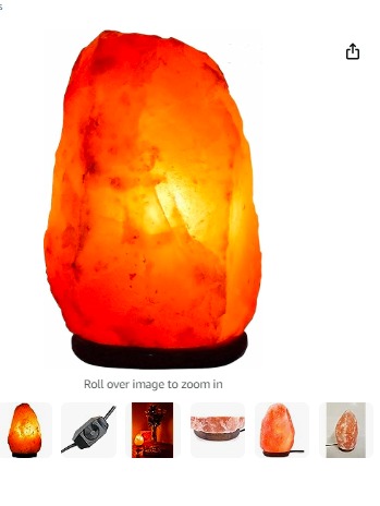 Natural salt lamp