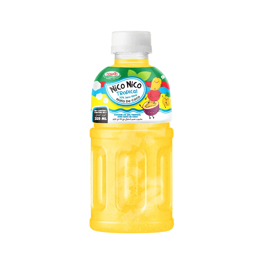 Nico Nico Drink 320ml Tropical Flavor with Nata de CoCo OEM/ODM Fresh Sweet Chewy Soft Drinks Wholesale Price