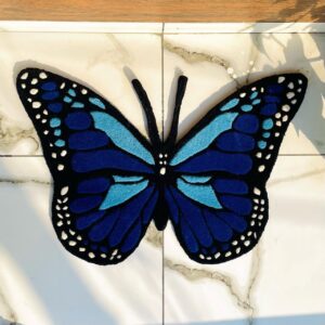 Blue Morpho Butterfly Floor Mat