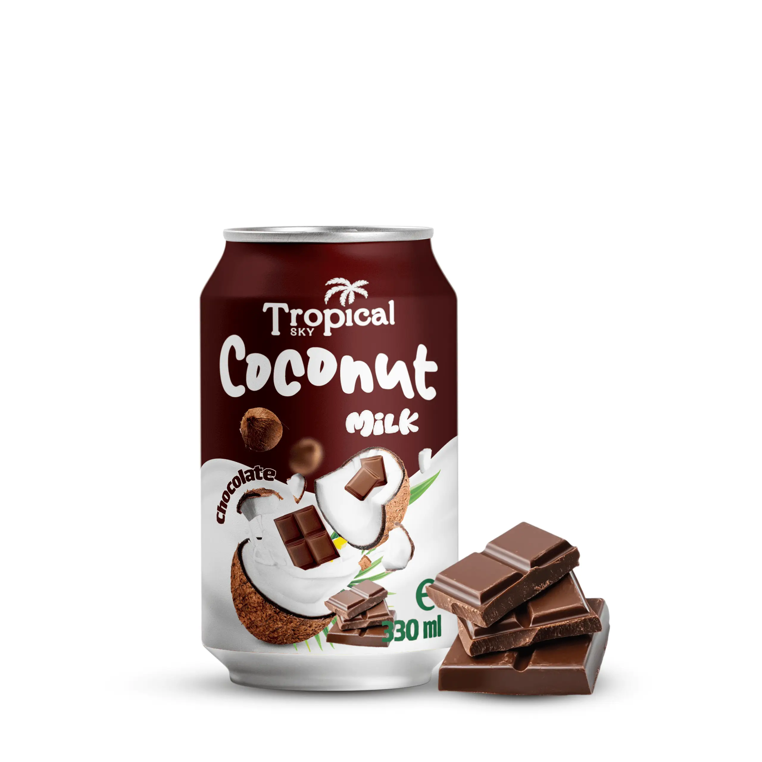 Manufacturer of Coconut Chocolate Milk Drink 330ml Can Private Label