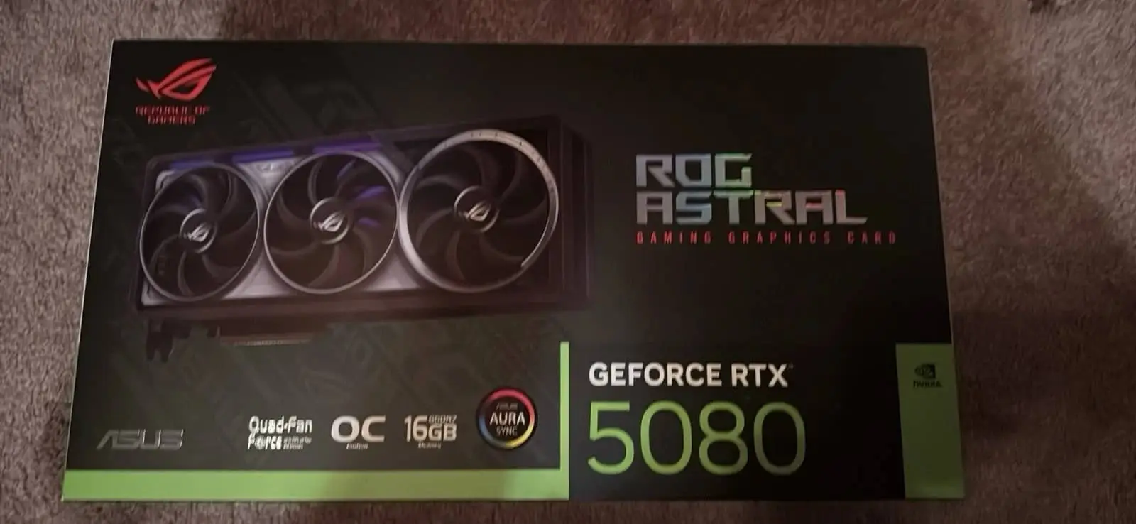 High ROG Astral GeForce RTX 5080 16GB GDDR7 OC Edition In hand FAST SHIPPING