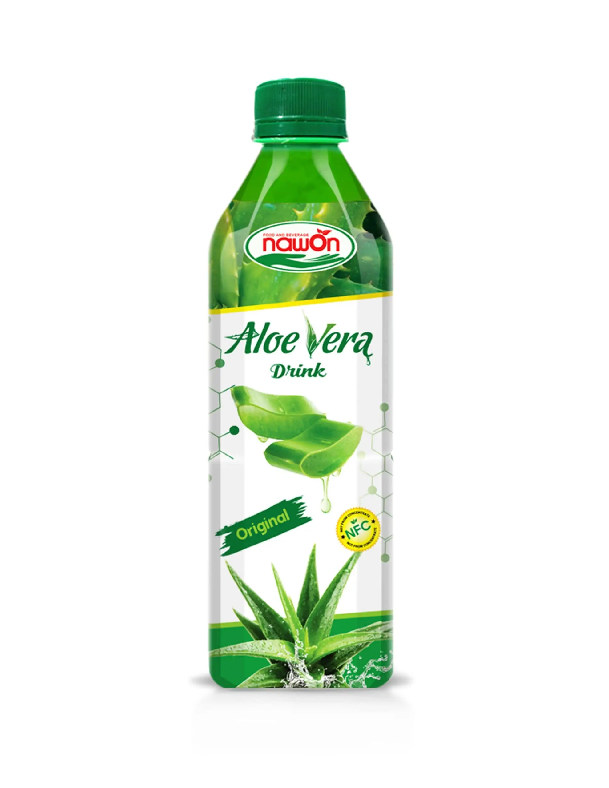 Wholesale 500ml Aloe Vera Drink Original Flavor Not From Concentrate Halal Soft Drink Private Label By Nawon Supplier