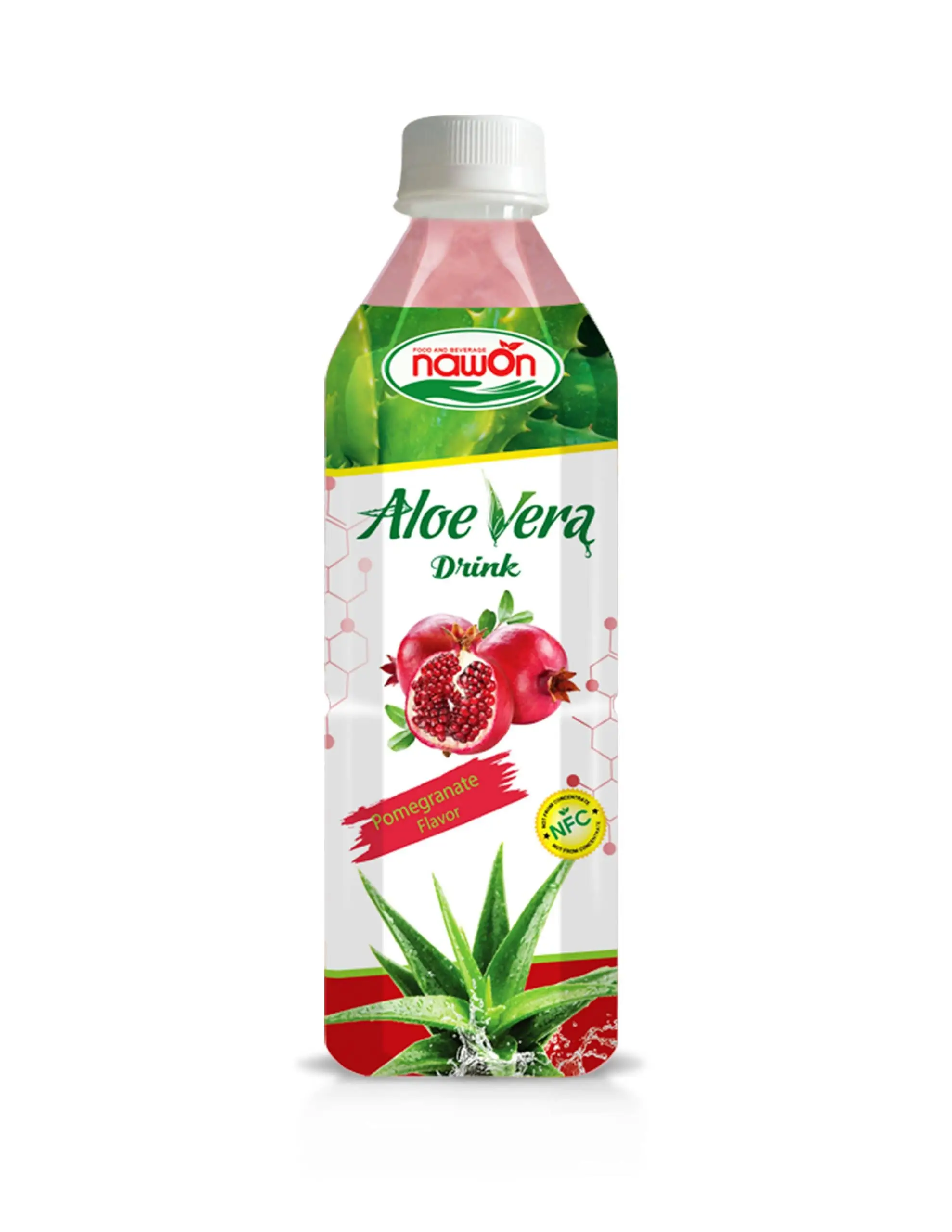 OEM/ODM Aloe Vera Drink With Pomegranate Flavor 500ml Halal Soft Drink Wholesale Price By Nawon Supplier