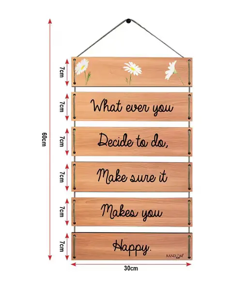 Wall hanging wooden with beautiful writing