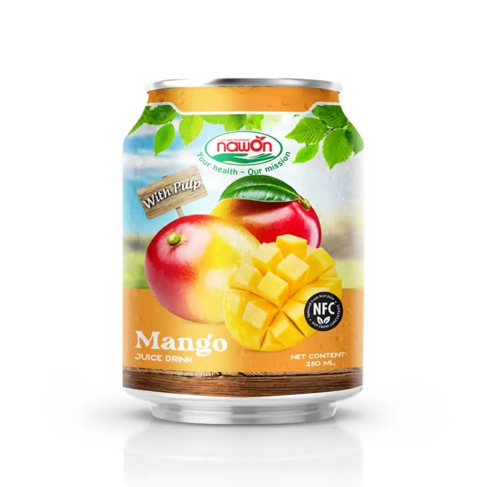 OEM/ODM 250ml Mango Fruit Juice Drink Premium Soft Drink Not Come From Concentrate by Nawon Beverage Supplier