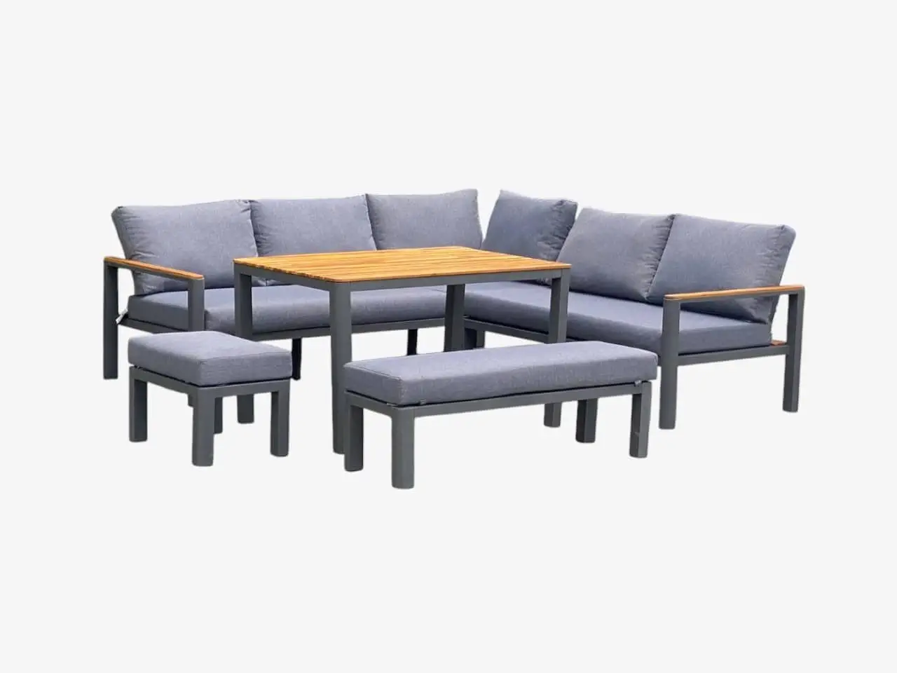 SADO PARTY DINING SET 5PCS WITH DARK CUSHION (2522348)