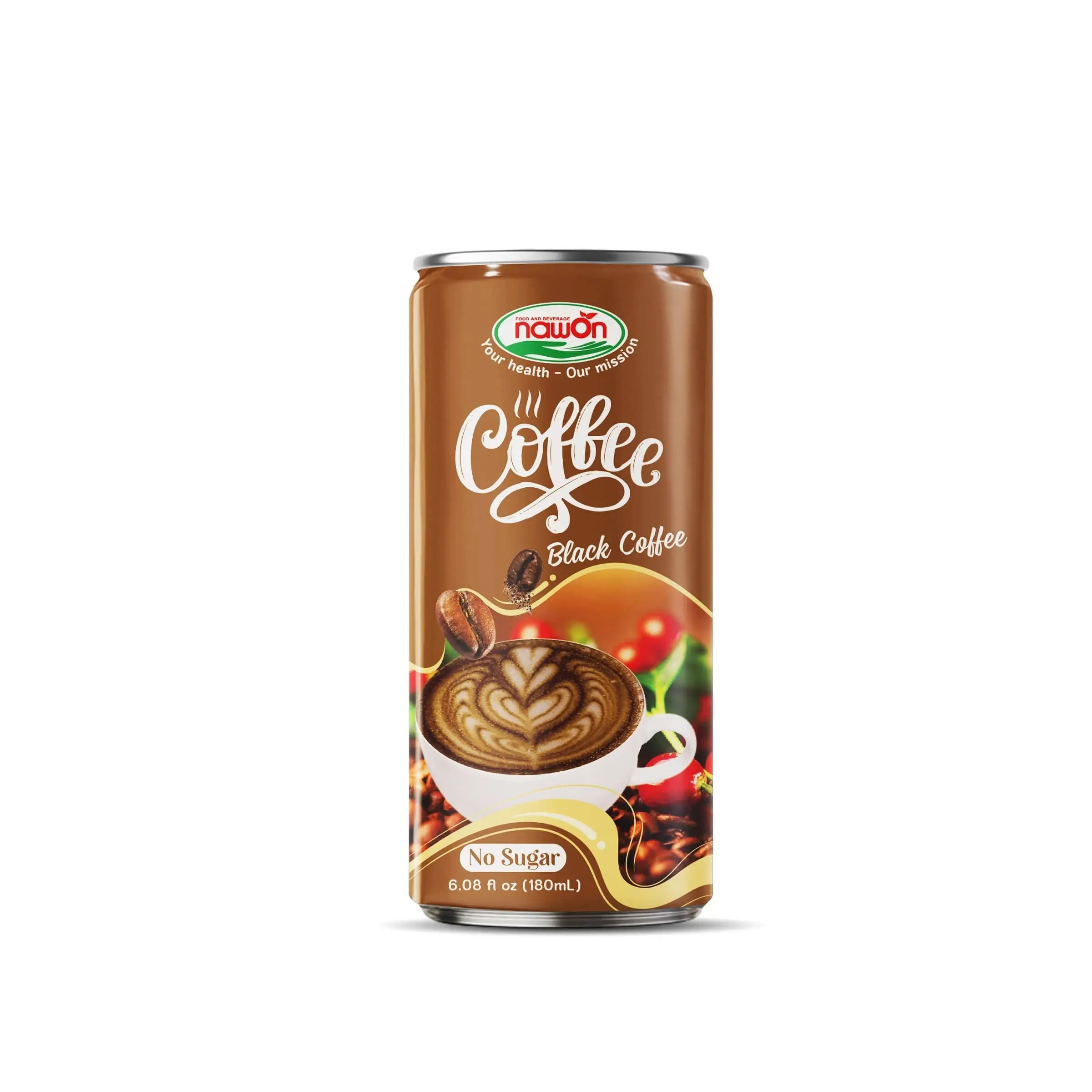 Nawon Black Coffee Drink Canned 180ml Wholesale Price OEM ODM Private Label Beverage Manufacturer