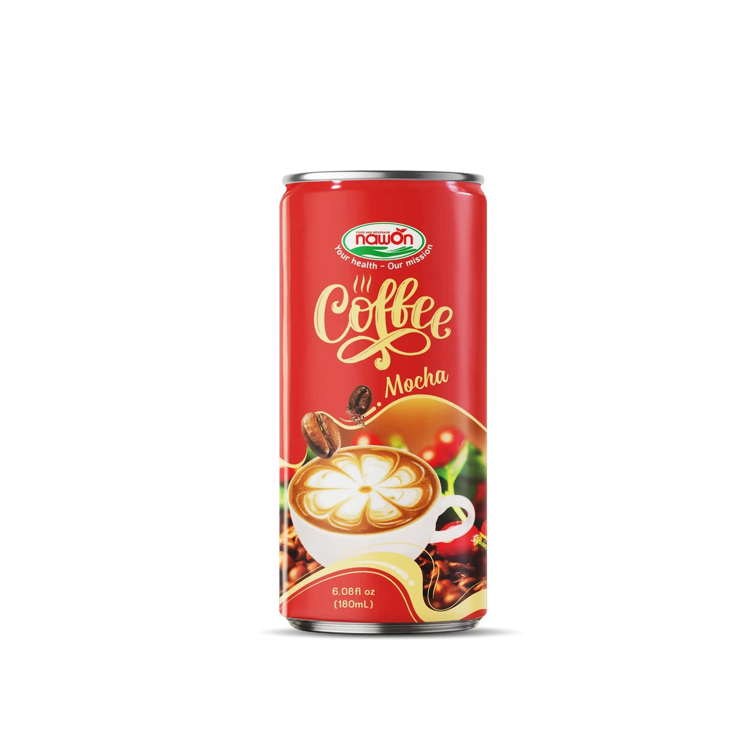 180ml Mocha Coffee Drink Packed Can Wholesale Price OEM ODM Private Label by Nawon Beverage Manufacturer