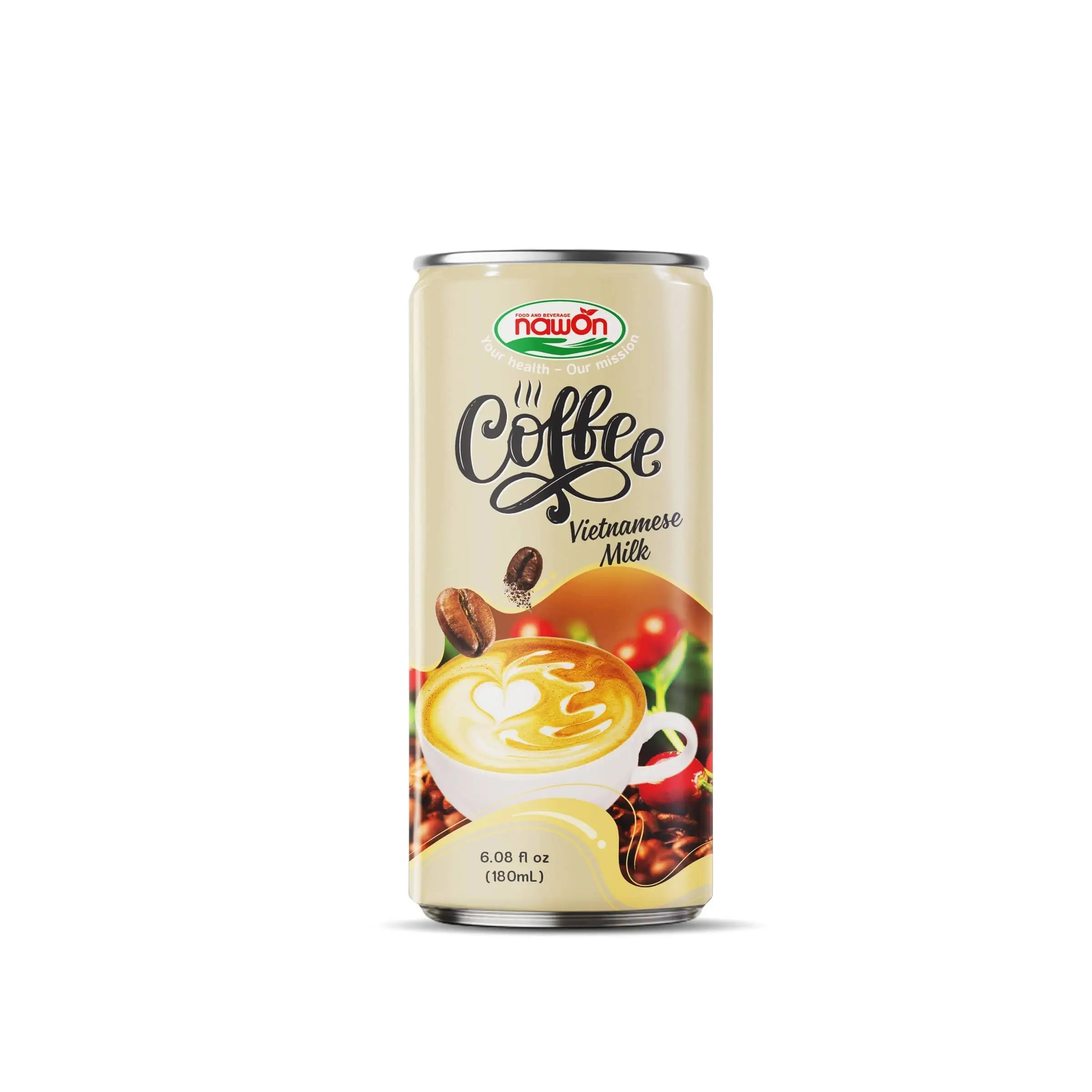 Vietnamese Milk Coffee Drink Canned 180ml OEM ODM Private Label by Nawon Beverage Manufacturer