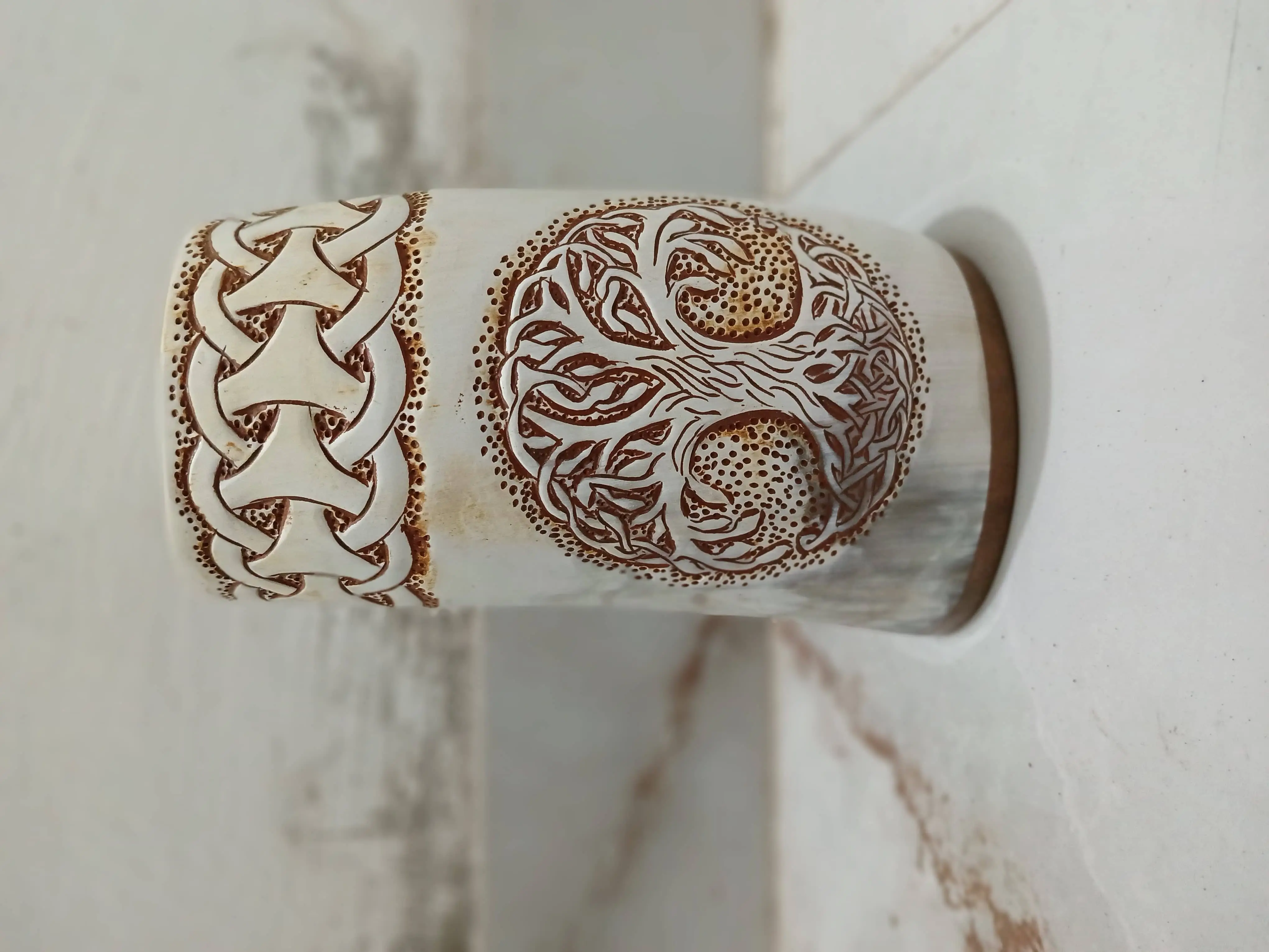 Handmade tree of life HORN MUG