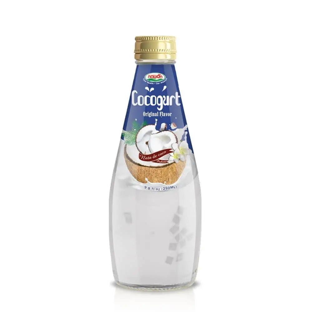 OEM/ODM 290ml Cocogurt Original with Nata De Coco Best Yogurt Drink Glass Bottle Wholesale Price by Nawon Beverage Manufactur